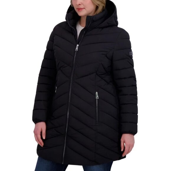 DKNY Women's Stretch Walker Coat - Picture 7 of 10